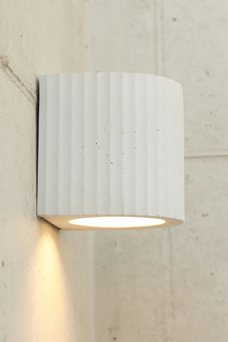 Euri Lighting EOL-WL62CW-1100 Artisan Concrete Collection Corinthian Wall Sconce Fixture Cream White