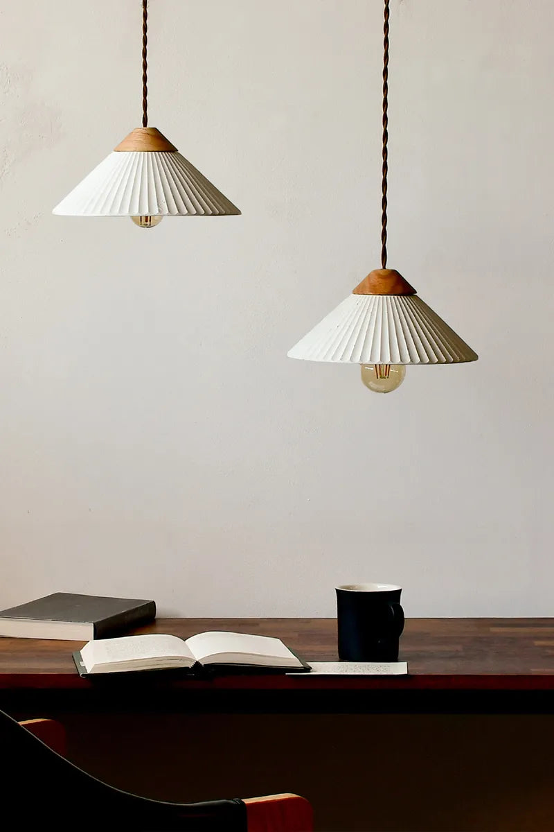 Euri Lighting EIN-HL1CW-1100 Artisan Concrete Collection Summit Mountain Pendant Fixture, Cream White