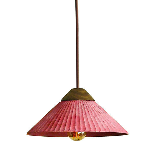 Euri Lighting EIN-HL4CR-1100 Artisan Concrete Collection Summit Mountain Pendant Fixture, Cranberry Red