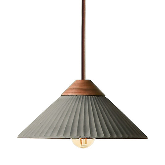 Euri Lighting EIN-HL3DG-1100 Artisan Concrete Collection Summit Mountain Pendant Fixture, Dark Grey