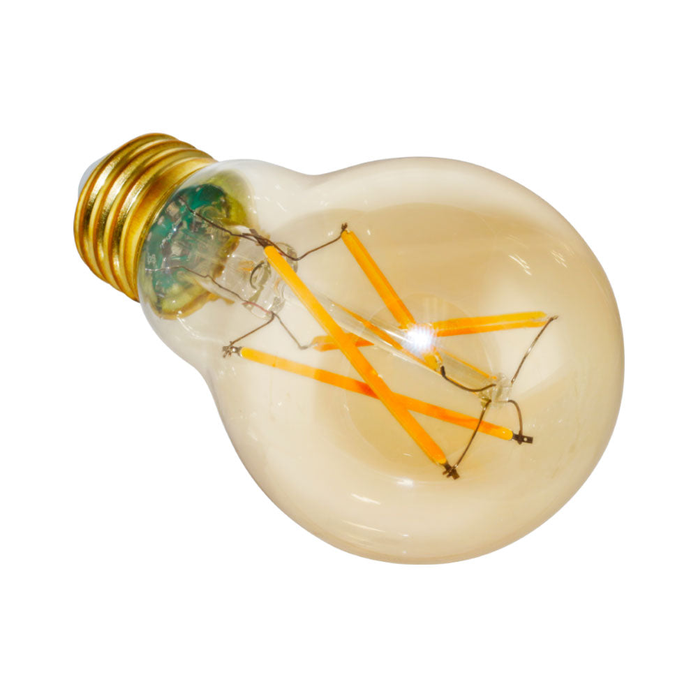 Euri Lighting VA19-3020ea Vintage LED 60-Watt Equivalent A19 Filament Lamp E26 Base Amber Glass Dimmable