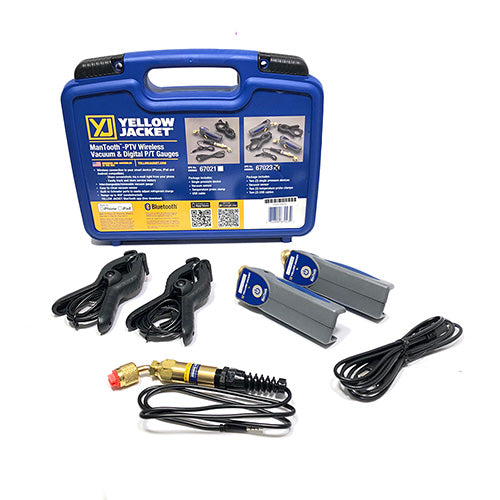 Yellow Jacket 67023 Dual ManTooth PTV Wireless Digital Pressure/Temperature, Vacuum Gauge with Side Grip