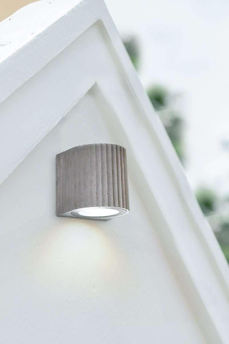 Euri Lighting EOL-WL63CG-1100 Artisan Concrete Collection Corinthian Wall Sconce Fixture Cement Grey