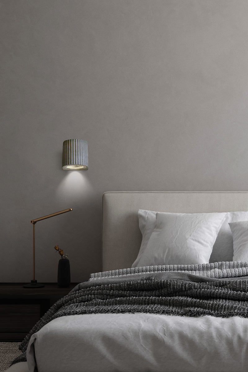 Euri Lighting EOL-WL63CG-1100 Artisan Concrete Collection Corinthian Wall Sconce Fixture Cement Grey