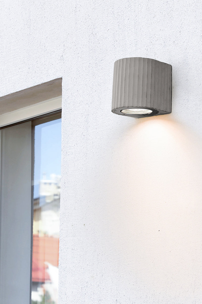 Euri Lighting EOL-WL63CG-1100 Artisan Concrete Collection Corinthian Wall Sconce Fixture Cement Grey