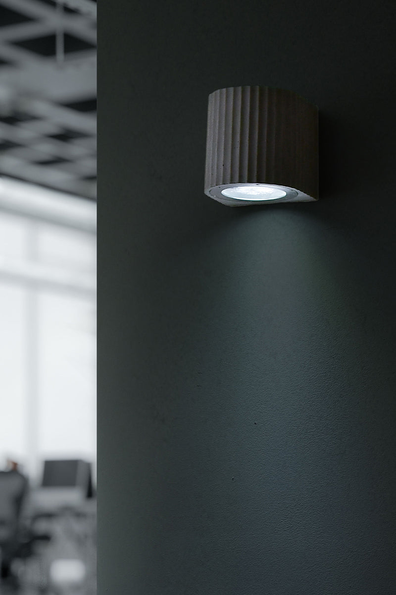 Euri Lighting EOL-WL64DG-1100 Artisan Concrete Collection Corinthian Wall Sconce Fixture Dark Grey