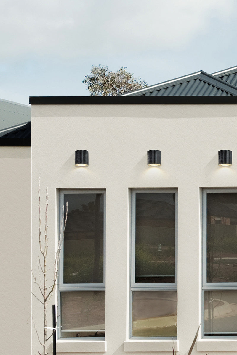 Euri Lighting EOL-WL64DG-1100 Artisan Concrete Collection Corinthian Wall Sconce Fixture Dark Grey