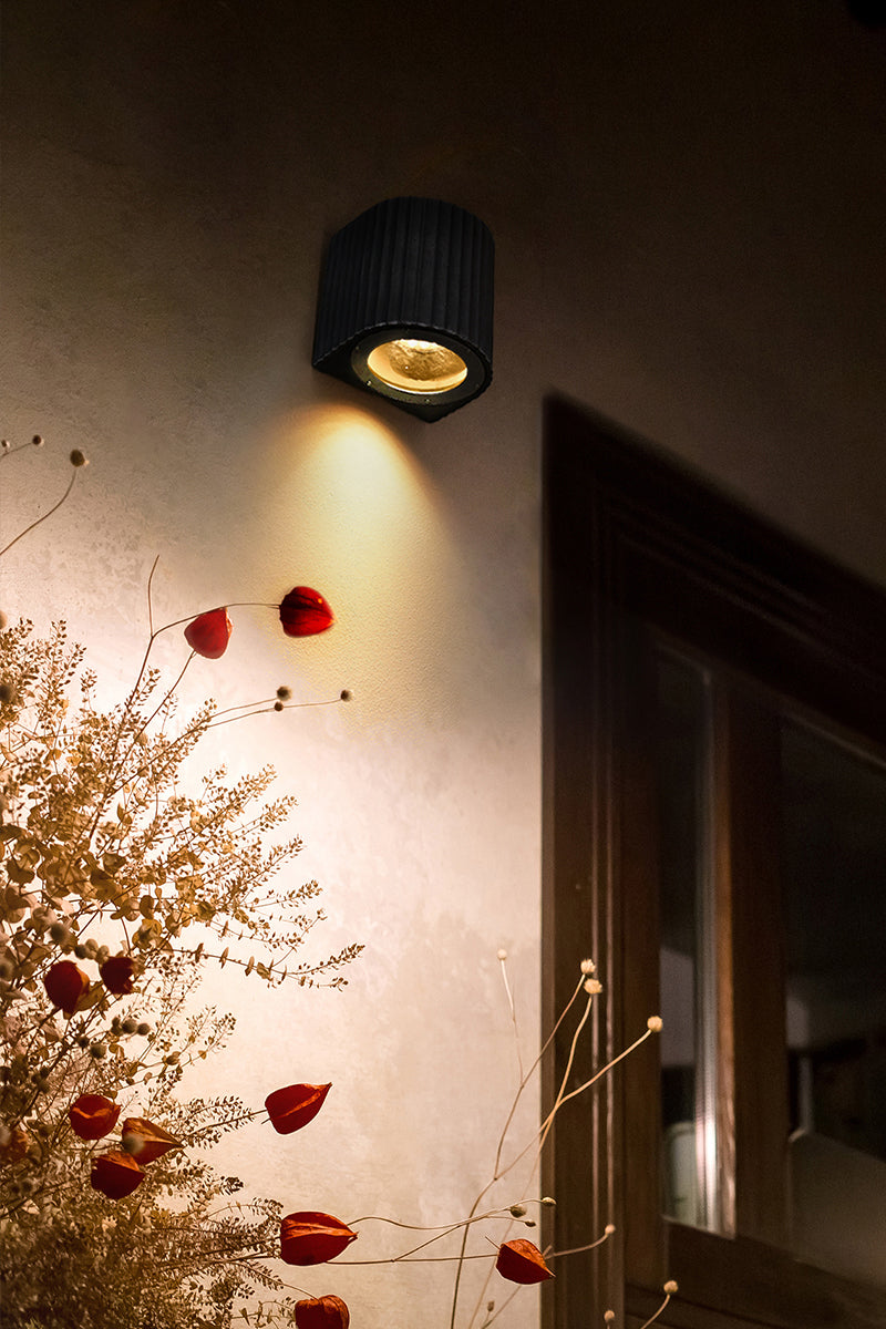 Euri Lighting EOL-WL64DG-1100 Artisan Concrete Collection Corinthian Wall Sconce Fixture Dark Grey