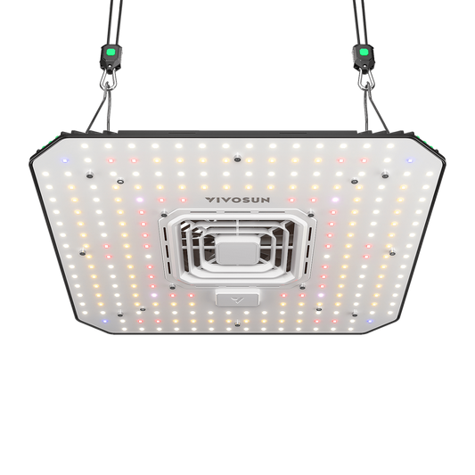 Vivosun AeroLight A100 Tunable Spectrum LED Grow Light 100W, with Integrated Circulation Fan, Compatible with APP, 2 x 2 Ft. Coverage
