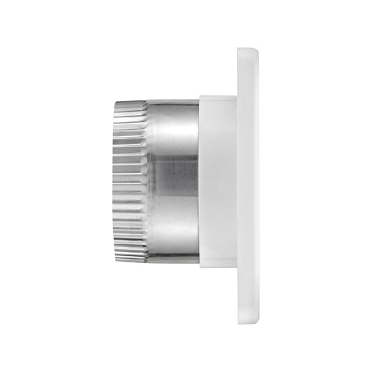 Lambro 674W-MLS 4 Inch White Plastic Fresh Air Intake Vent (Mini Louver) – Metal Bug Screen