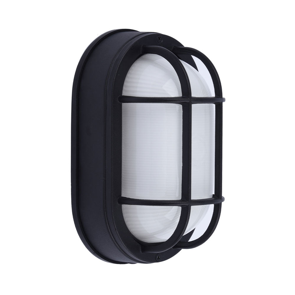 Euri Lighting EOL-WL13BK-3100se Residential LED 6.2-Watt Outdoor Bulkhead Wall Light Wet Rated 6 Color Selectable Non-Dimmable