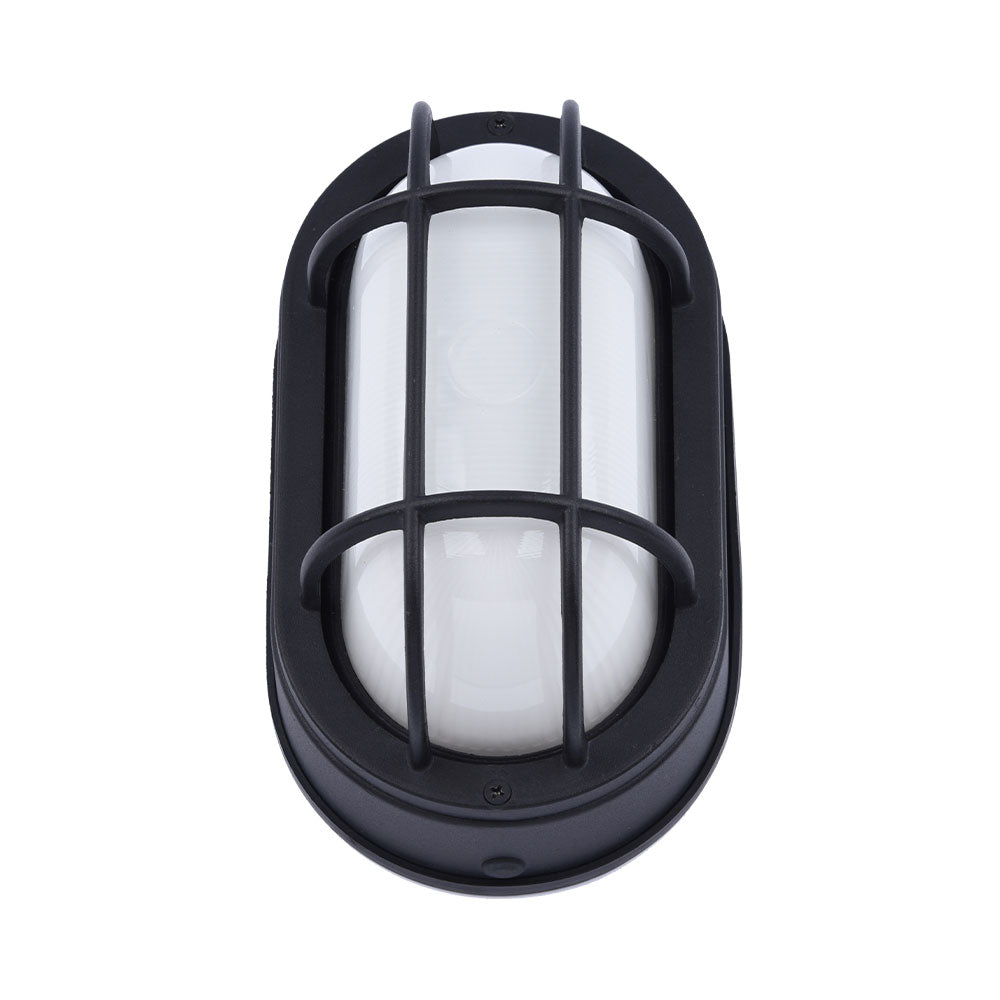 Euri Lighting EOL-WL13BK-3100se Residential LED 6.2-Watt Outdoor Bulkhead Wall Light Wet Rated 6 Color Selectable Non-Dimmable