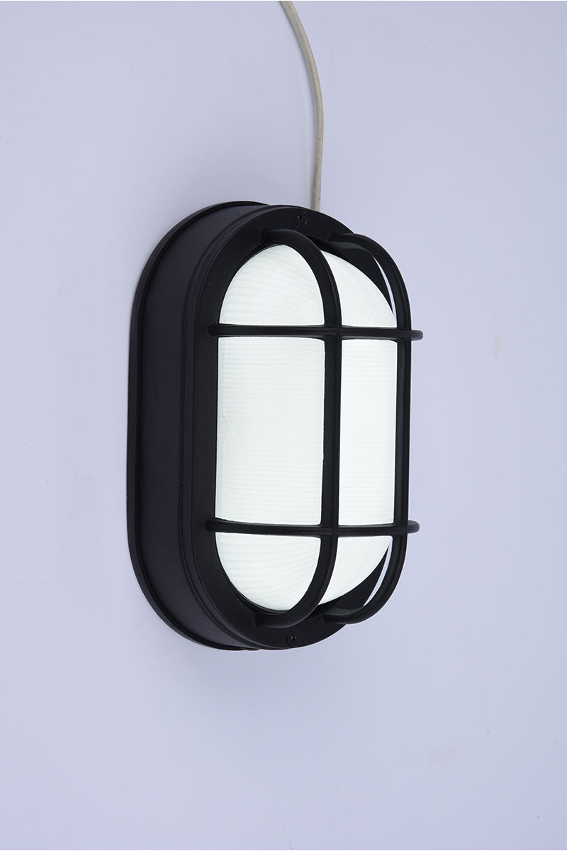 Euri Lighting EOL-WL13BK-3100se Residential LED 6.2-Watt Outdoor Bulkhead Wall Light Wet Rated 6 Color Selectable Non-Dimmable