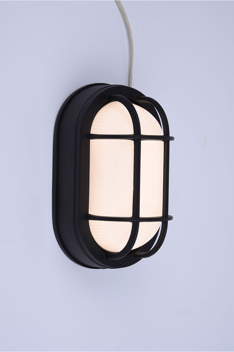 Euri Lighting EOL-WL13BK-3100se Residential LED 6.2-Watt Outdoor Bulkhead Wall Light Wet Rated 6 Color Selectable Non-Dimmable