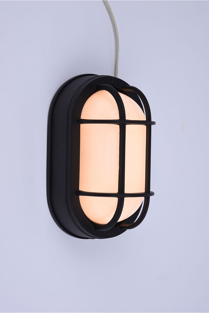 Euri Lighting EOL-WL13BK-3100se Residential LED 6.2-Watt Outdoor Bulkhead Wall Light Wet Rated 6 Color Selectable Non-Dimmable
