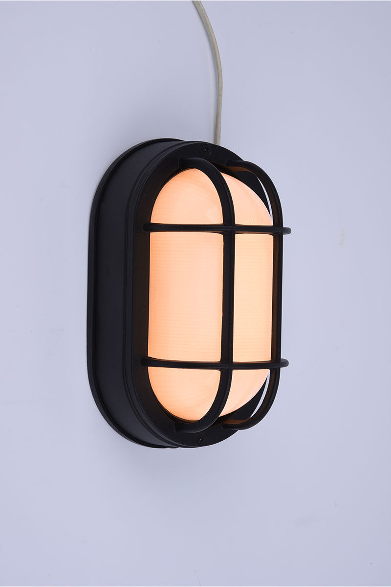 Euri Lighting EOL-WL13BK-3100se Residential LED 6.2-Watt Outdoor Bulkhead Wall Light Wet Rated 6 Color Selectable Non-Dimmable