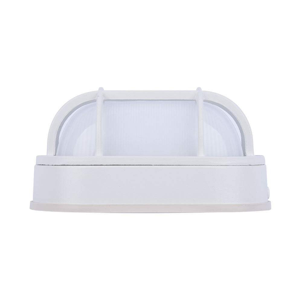 Euri Lighting EOL-WL14WH-3100se Residential LED 6.2-Watt Outdoor Bulkhead Wall Light Wet Rated 6 Color Selectable Non-Dimmable White Housing
