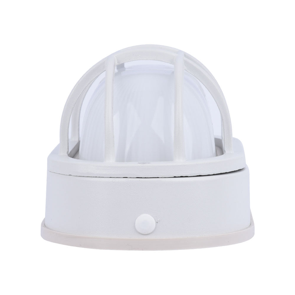 Euri Lighting EOL-WL14WH-3100se Residential LED 6.2-Watt Outdoor Bulkhead Wall Light Wet Rated 6 Color Selectable Non-Dimmable White Housing