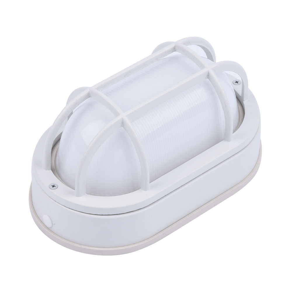 Euri Lighting EOL-WL14WH-3100se Residential LED 6.2-Watt Outdoor Bulkhead Wall Light Wet Rated 6 Color Selectable Non-Dimmable White Housing