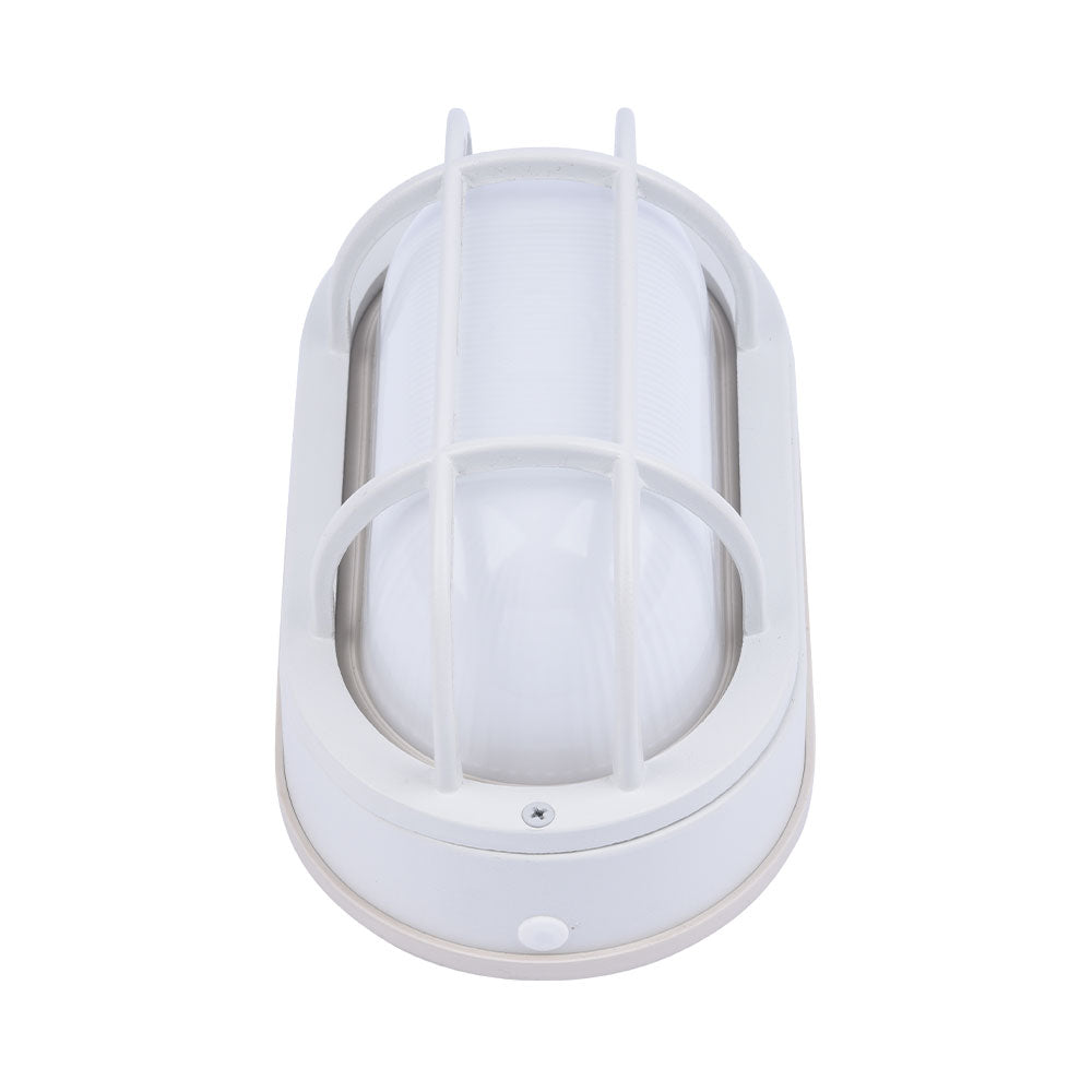 Euri Lighting EOL-WL14WH-3100se Residential LED 6.2-Watt Outdoor Bulkhead Wall Light Wet Rated 6 Color Selectable Non-Dimmable White Housing