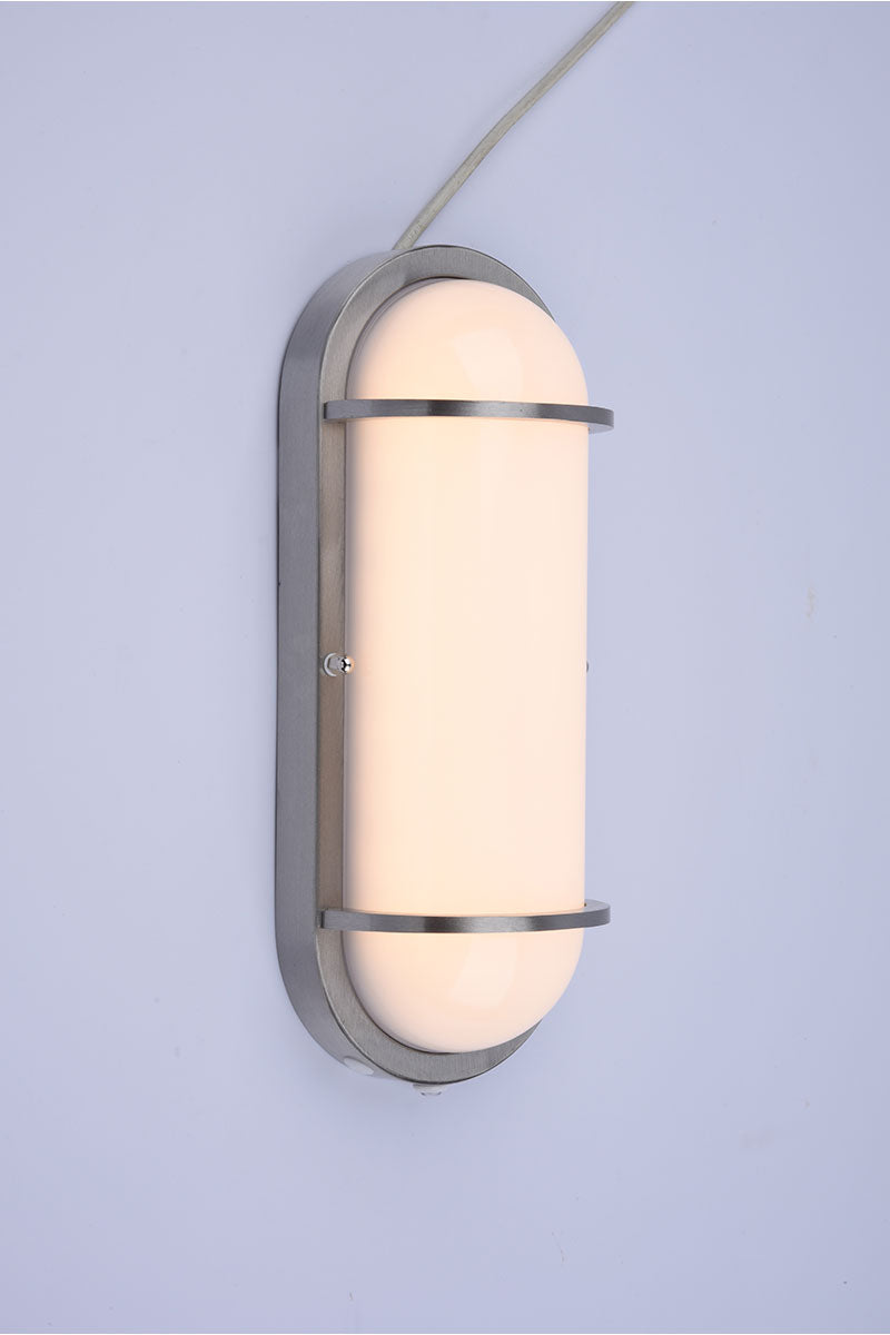 Euri Lighting EOL-WL16FR-3100se Residential LED 12.5-Watt Oval Wall Sconce Wet Rated 6 Color Selectable Non-Dimmable Photocell Sensor