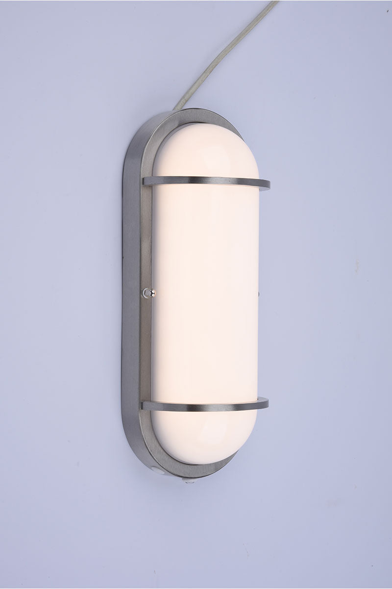 Euri Lighting EOL-WL16FR-3100se Residential LED 12.5-Watt Oval Wall Sconce Wet Rated 6 Color Selectable Non-Dimmable Photocell Sensor