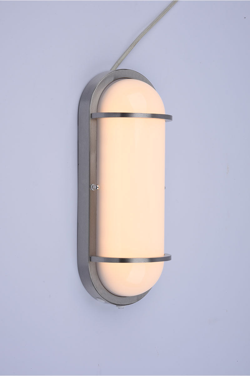 Euri Lighting EOL-WL16FR-3100se Residential LED 12.5-Watt Oval Wall Sconce Wet Rated 6 Color Selectable Non-Dimmable Photocell Sensor