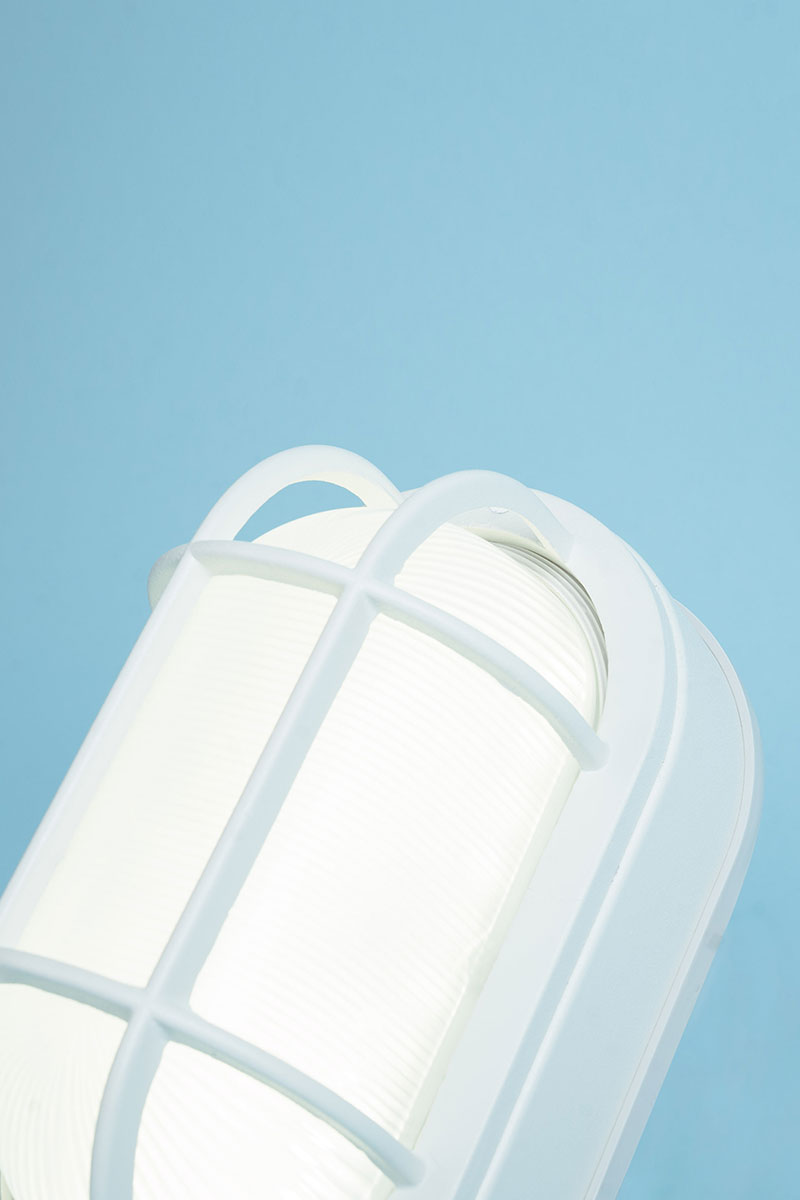 Euri Lighting EOL-WL14WH-3100se Residential LED 6.2-Watt Outdoor Bulkhead Wall Light Wet Rated 6 Color Selectable Non-Dimmable White Housing