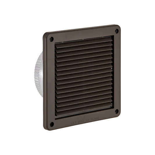 Lambro 676B-ML 6 Inch Brown Plastic Fresh Air Intake Vent (Mini Louver)