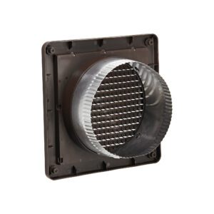 Lambro 676B-ML 6 Inch Brown Plastic Fresh Air Intake Vent (Mini Louver)