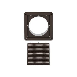 Lambro 676B-ML 6 Inch Brown Plastic Fresh Air Intake Vent (Mini Louver)