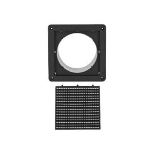 Lambro 676BL-ML 6 Inch Black Plastic Fresh Air Intake Vent (Mini Louver)