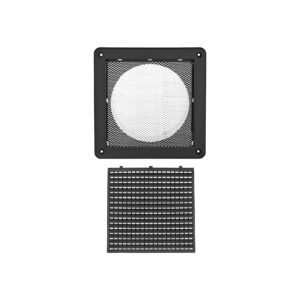 Lambro 676BL-MLS 6 Inch Black Plastic Fresh Air Intake Vent (Mini Louver) – Metal Bug Screen