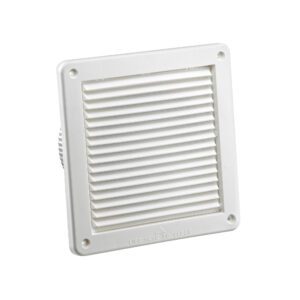 Lambro 676W-MLS 6 Inch White Plastic Fresh Air Intake Vent (Mini Louver) – Metal Bug Screen