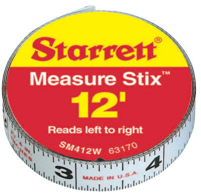 L.S. Starrett 63170 Sm412W 1/2"X12' Measure