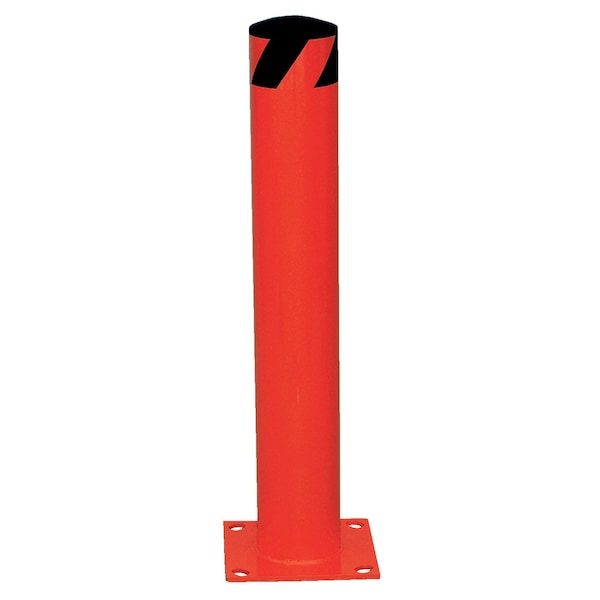 Vestil BOL-42-4.5-RED Steel Pipe Safety Bollard, 42 x 4-1/2, Red