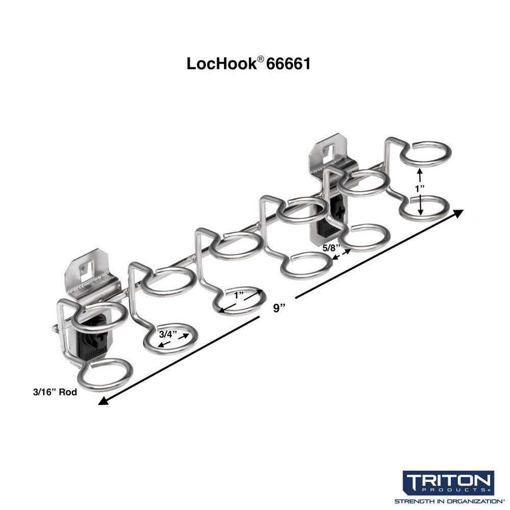 Triton Products 66661 9" SS LH Multi-Ring Tool Hldr