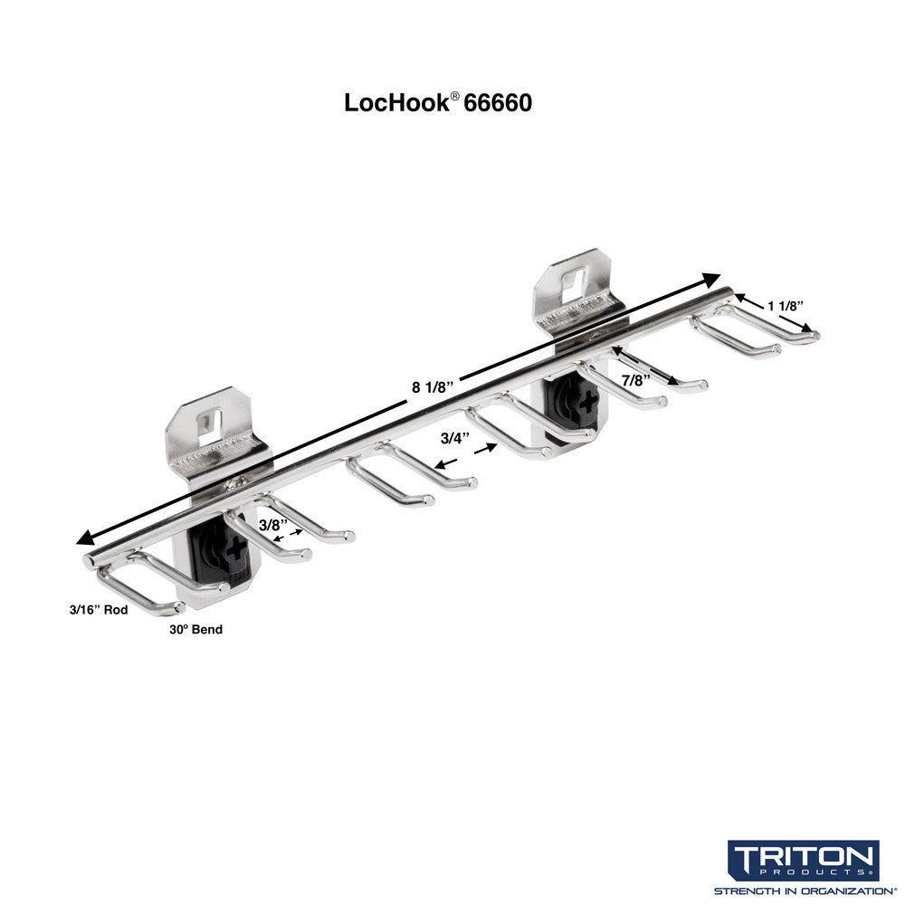 Triton Products 66660 8-1/8 in. SS LH Multi-Prong Holder