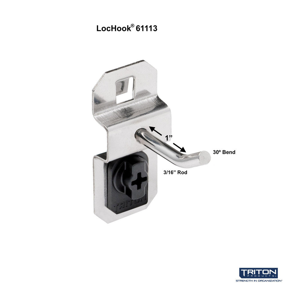 Triton Products 61113 1" Single Rod 30 Degree Stainless LH 3PK