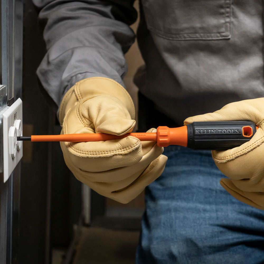 Klein Tools 6866INS Insulated Screwdriver, 5/16-Inch Cabinet Tip, 6-Inch Shank