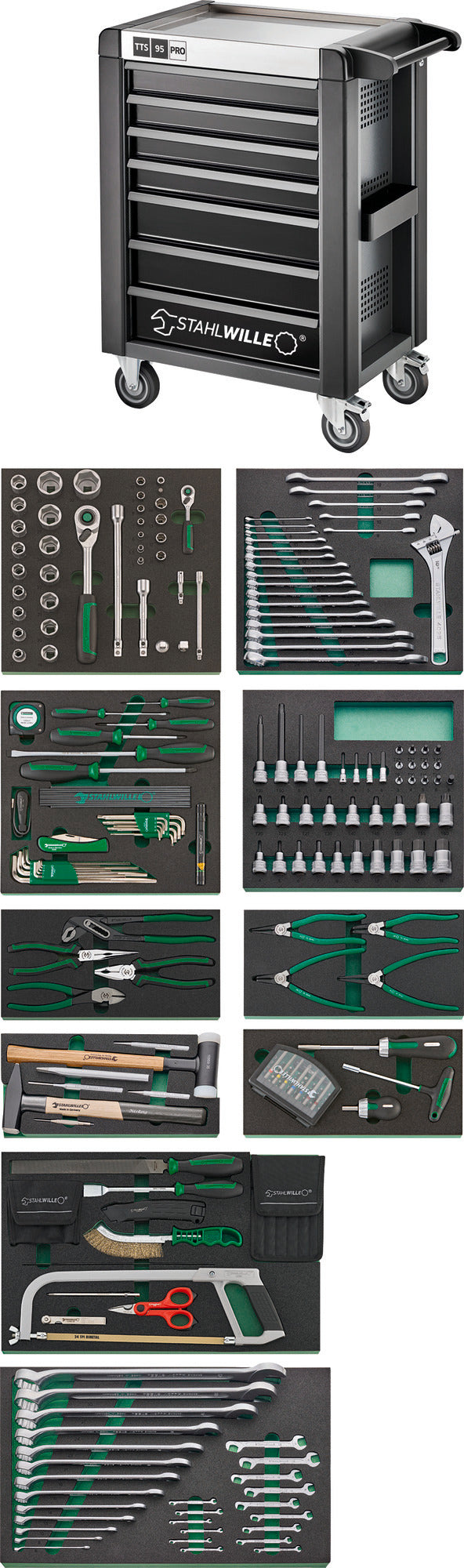 Stahlwille 98830193 95/250QR Assortment Tools With Tool Trolley