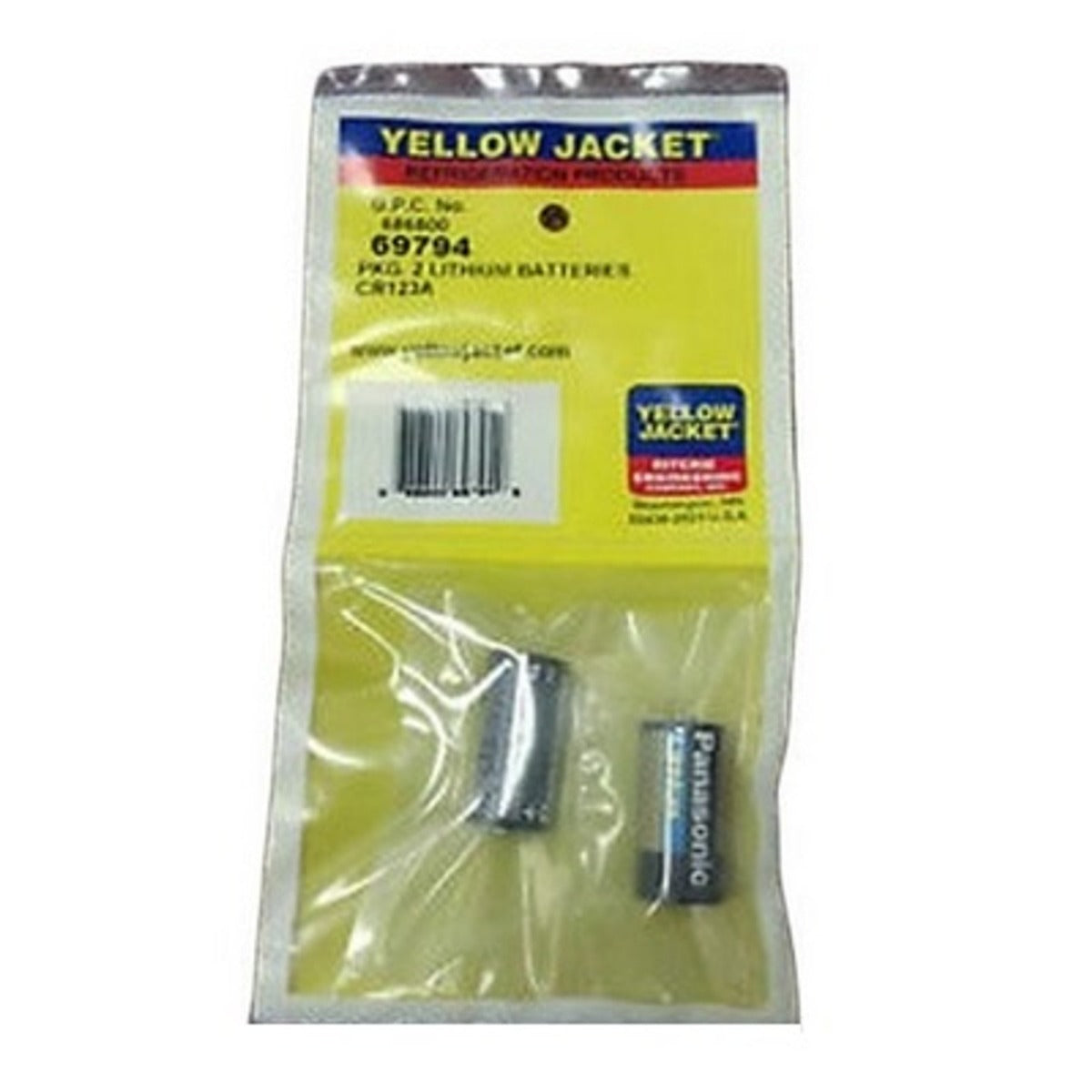 Yellow Jacket 69794 Lithium battery 2 pak (for older style light with black casing)