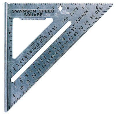 Swanson Tools S0101 Die Cast Aluminum Speedsquare W/Black Gra