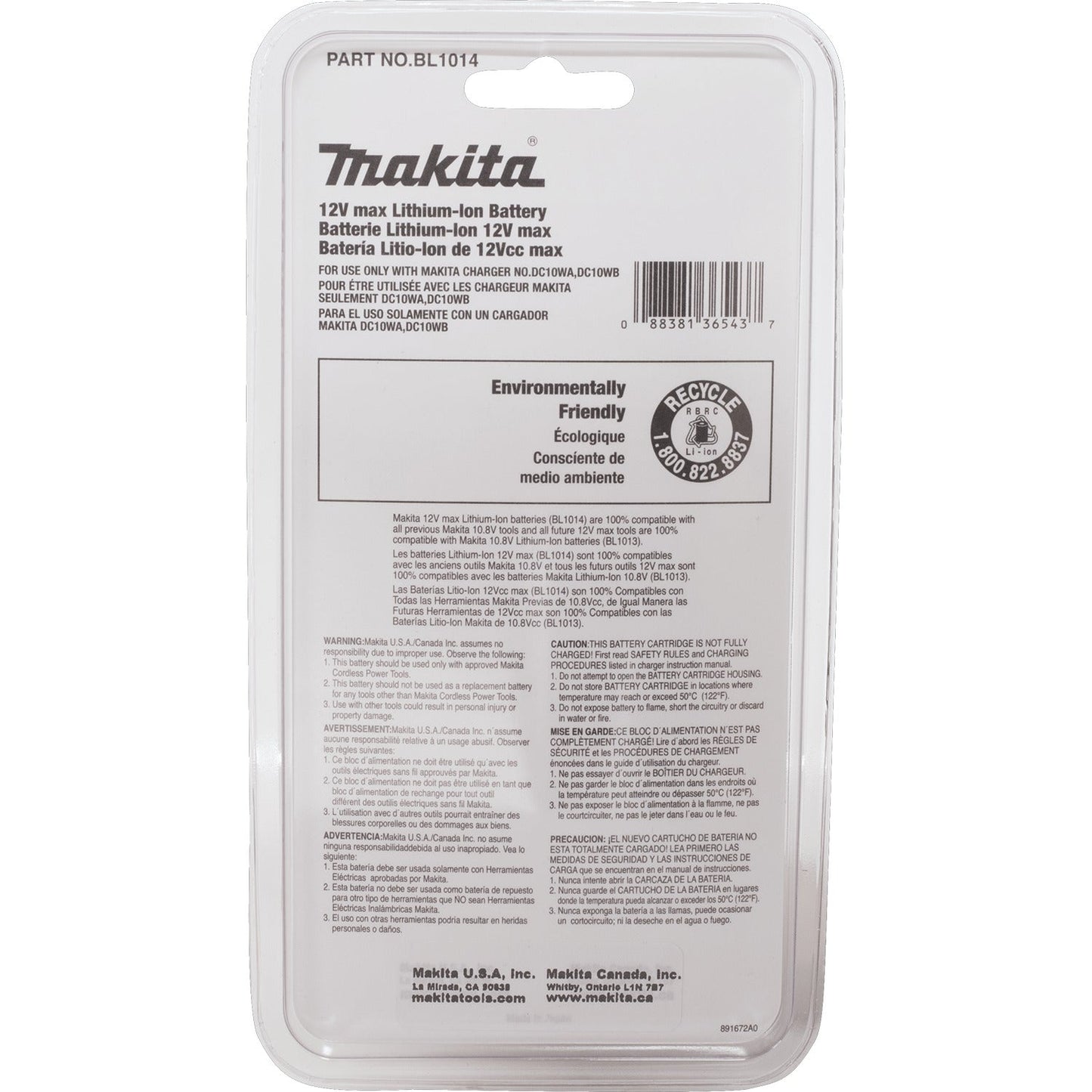 Makita BL1014 12V max Lithium‘Ion Battery