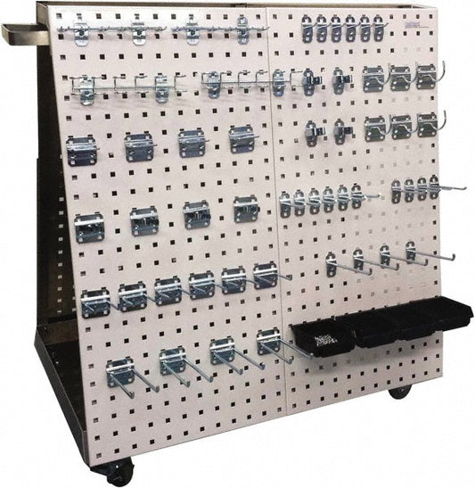 Triton Products LBC-18H LocBoard Tool Cart/56 Hooks/4 Bins
