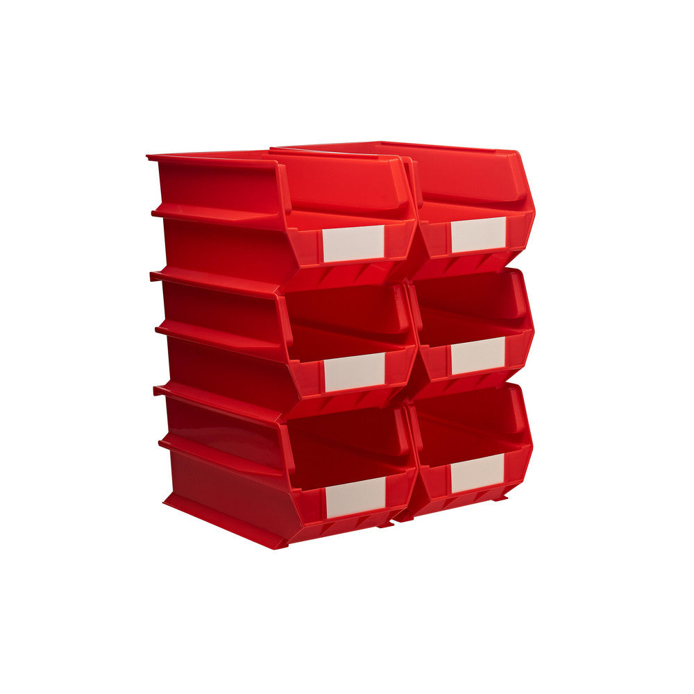 Triton Products 3-240R 14-3/4" L x 8-1/4" W x 7" H Red Bin 6 CT