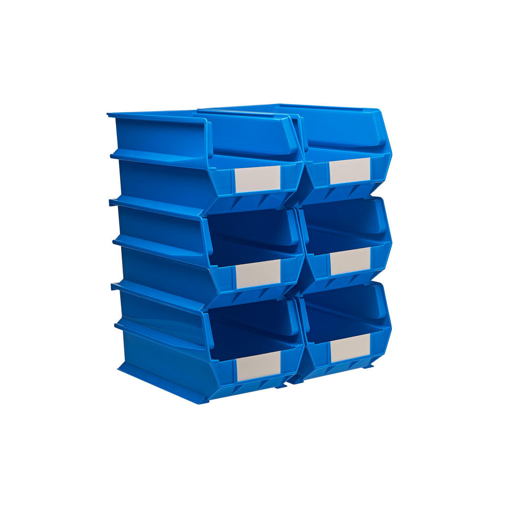 Triton Products 3-240B 14-3/4" L x 8-1/4" W x 7" H Blue Bin 6 CT