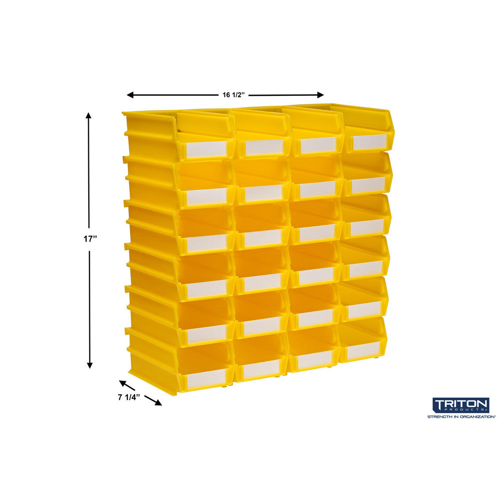 Triton Products 3-220Y 7-3/8" L x 4-1/8" W x 3" H YEL Bin 24 CT