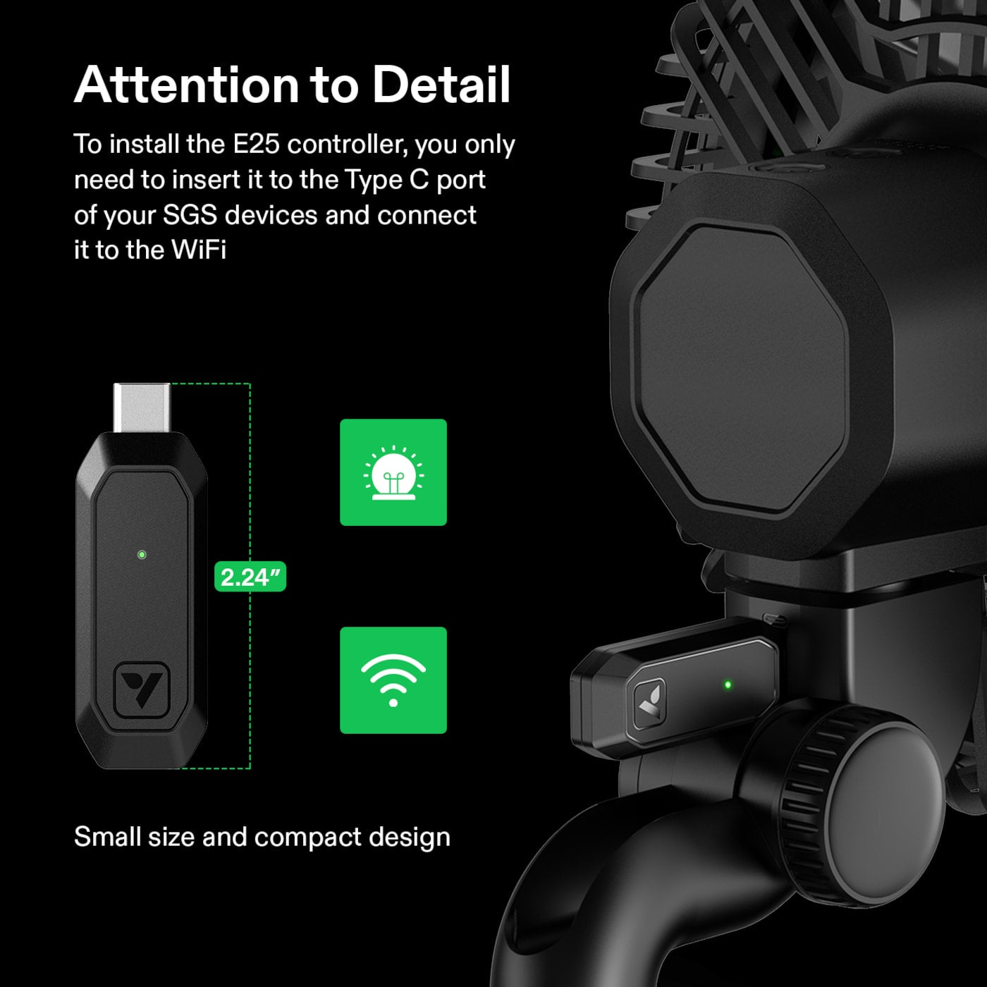 Vivosun GrowHub E25 Controller, Supports Smart Grow System Devices, Easy to Install & Use, WiFi App Controllable, Expansion Port for E42/E42A