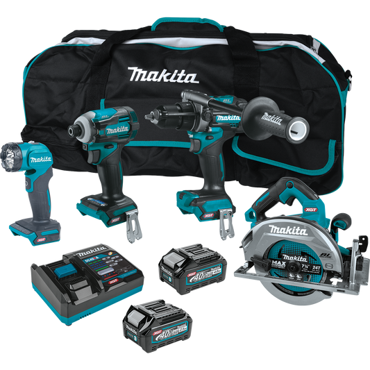 Makita GT400M1D1 40V max XGT® Brushless Cordless 4‘Pc. Combo Kit (2.5Ah/4.0Ah)